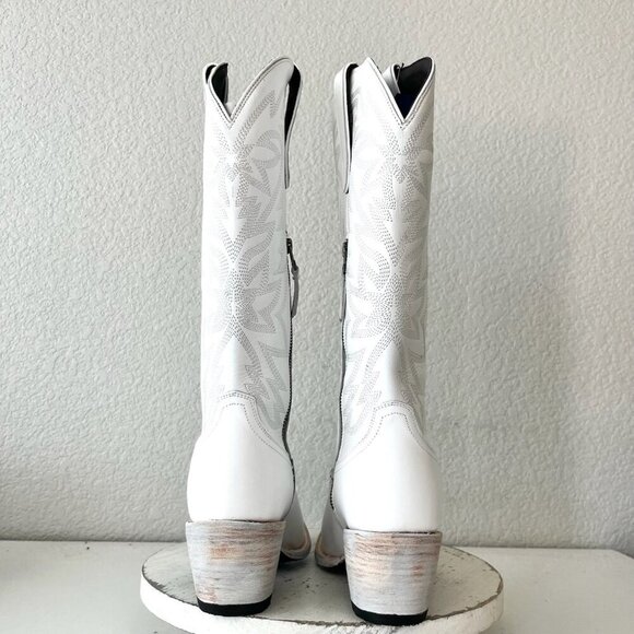 Lane MEGAN MORONEY Cowboy Boots Smokeshow Womens 10 White Western Cowgirl Tall - Picture 3 of 14